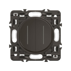 Interrupteur Va-et-vient double Céliane Legrand - Design moderne Titanium 10A