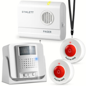 Kit de Téléavertisseurs SYNLETT avec Détecteur de Mouvement pour Seniors