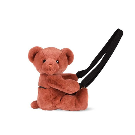 Sac Doudou Ours Terracotta - Peluche à Main Douce et Tendance