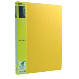 Porte-vues A4 Pentel Jaune - 20 Pochettes Anti-reflets