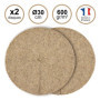 Disques de Paillage Naturel en Chanvre - Lot de 2, 30 cm