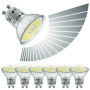 Lot de 6 Ampoules LED GU10 Dimmables 6W - Équivalent Halogène 65W, Blanc Froid 6000K