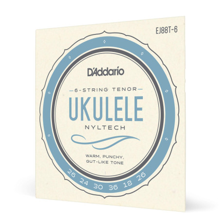 Cordes pour Ukulélé Ténor D'Addario EJ88T-6 en Nyltech