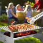 Barbecue Portable en Acier Inoxydable 35.6 x 31 cm pour Camping