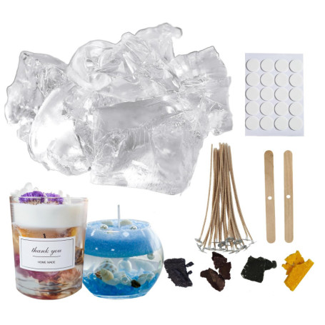 Kit de Fabrication de Bougies en Gel Transparent - CoolCrafts 900g