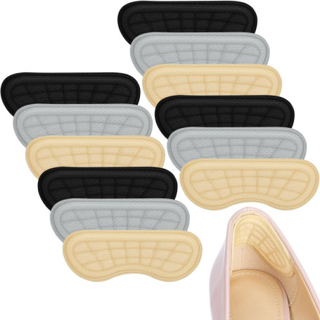 Coussinet Talon Antidérapant Euqvunn - Lot de 6 Paires pour Confort Optimal