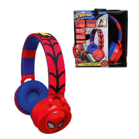 Casque Bluetooth Spiderman avec Effets Lumineux - Rouge