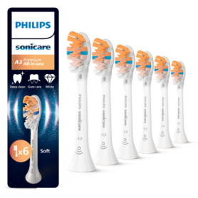 Philips Sonicare A3 Premium - Têtes de brosse à dents de rechange, lot de 6