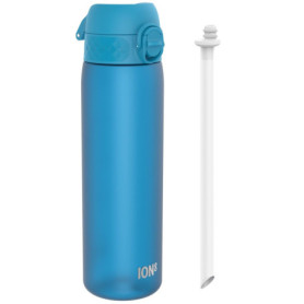 Gourde Ion8 avec Paille 500 ml - Étanche et Écologique, Bleu