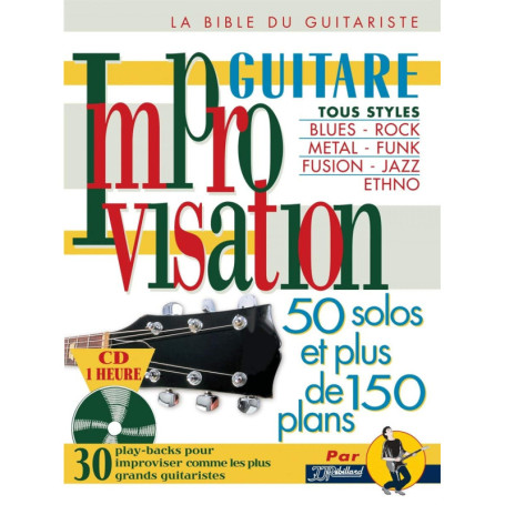Improvisation Guitare : Recueil de Chansons avec CD de Jean-Jacques Rebillard