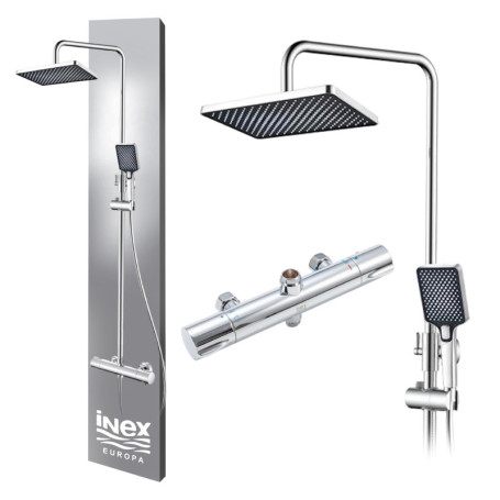 Colonne de Douche Thermostatique Chrome Poli INEX Europa avec Douchette à Main