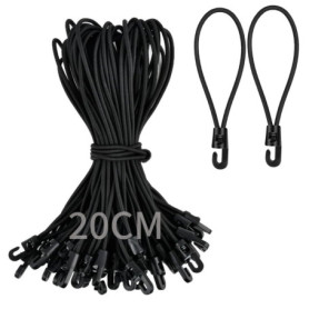 Lot de 15 tendeurs élastiques IZyufan avec crochets - 20 cm