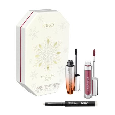 Coffret Maquillage Glamour Kiko Milano - Mascara, Rouge à Lèvres et Ombre à Paupières