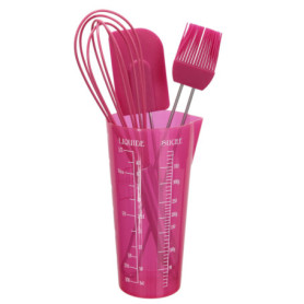 Lot de 4 Ustensiles de Pâtisserie Lily Cook - Mesurez, Fouettez, Badigeonnez