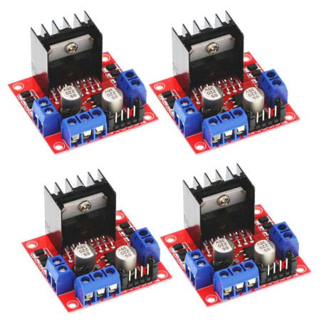 Kit de 4 Modules de Contrôle de Moteur L298N pour Arduino
