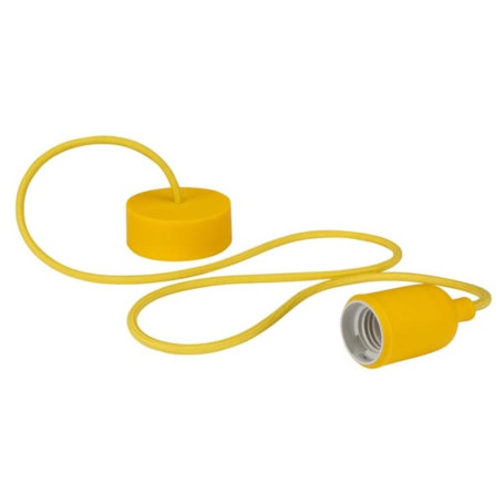 Suspension Design Vellight en Silicone Jaune avec Cordon Textile Réglable