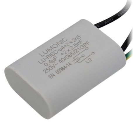Condensateur Antiparasitage Lumonic 0,4µF 250VAC Radial
