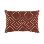 Taie d'oreiller en coton géométrique terracotta 60x40 cm