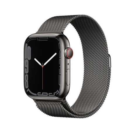 Apple Watch Series 7 GPS + Cellular 45mm - Montre Connectée Acier Inoxydable Graphite