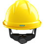 Casque de chantier MSA V-Gard 500 - Protection robuste et confortable - Jaune