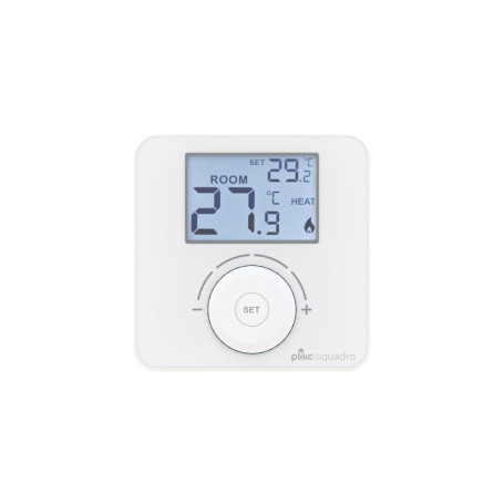 Thermostat d'Ambiance Numérique Mural Plikc - Blanc, Écran LCD