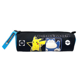 Trousse Cylindrique Pokémon Noire - Crayons et Fournitures Scolaires