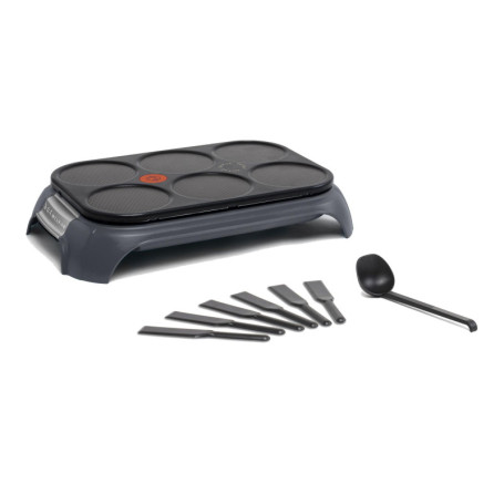 Tefal Crep'Party - Appareil à Crêpes et Pancakes pour 6 Personnes avec Rangement Intégré