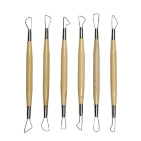 Set de 6 Mirettes en Bois Royal & Langnickel - Outils de Sculpture 20 cm