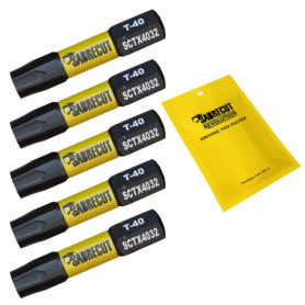 Jeu d'embouts de tournevis Torx T40 SabreCut - 5 pièces 32mm