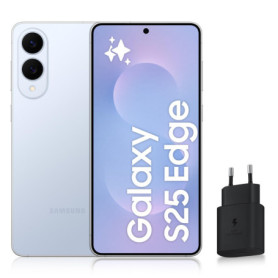 Samsung Galaxy S25 Edge - Smartphone Android 5G 512 Go avec Chargeur Rapide Inclus - Bleu Clair Titane