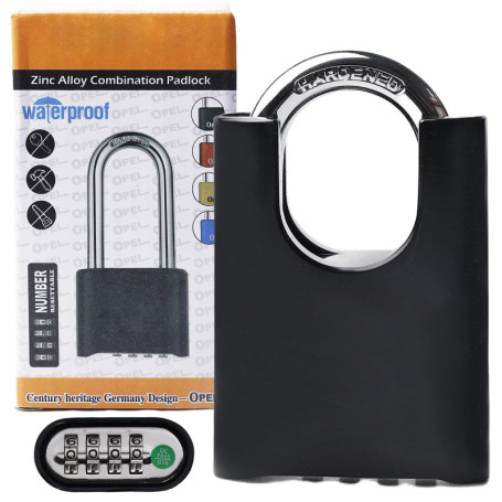 Cadenas à combinaison lourd 50 mm - Sécurisé et étanche pour extérieur