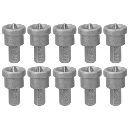 Ticfox 10 Embouts Dimpler PH2 pour Cloisons Sèches avec Butée de Profondeur