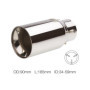 Embout d'Échappement Inox Rond Simoni Racing - Ø90mm, Longueur 185mm