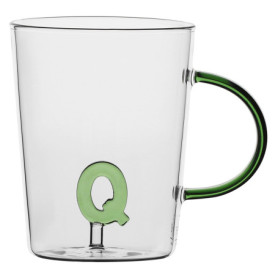 Tasse en Verre Borosilicate Lettre Q - Collection Allalettre