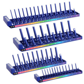 Kit d'Organisateur de Douilles WORKPRO - 4 Pièces avec Support de Rangement