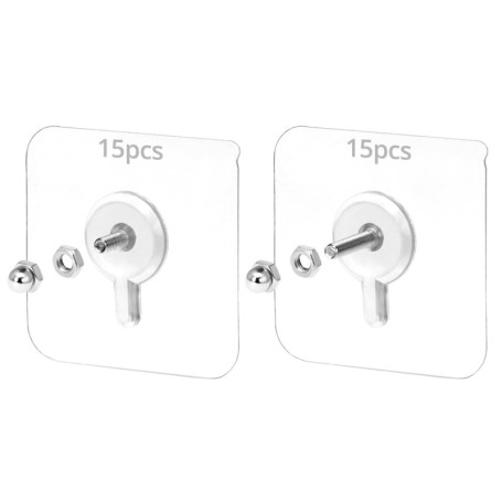 QWORK 30 Vis Adhésives Détachables pour Fixation Murale Sans Percer