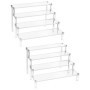Présentoir Acrylique Transparent à 4 Niveaux - Lot de 2 pour Boulangerie et Décoration