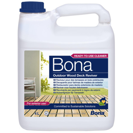 Bona Raviveur de Terrasses 4000 ML - Nettoyant Intensif pour Bois