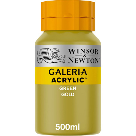 Peinture Acrylique Galeria 500ml Vert Doré - Winsor & Newton