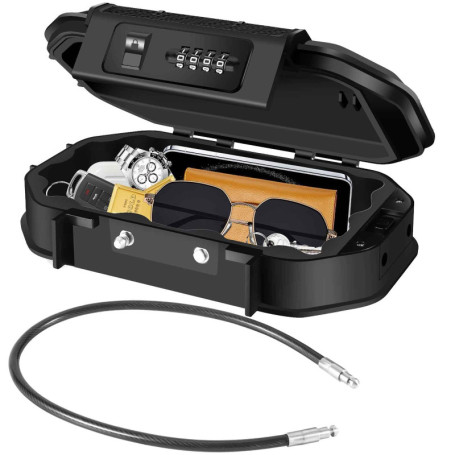 Boîte de Verrouillage Étanche avec Câble Amovible - Sécurité Portable à Code Réinitialisable