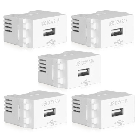 Adaptateur USB 220V à 5V 2,1A - Chargeur Compact pour Appareils Mobiles