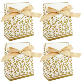 Boîtes à Bonbons Dorées - 50 Pièces Élégantes pour Fêtes
