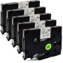 Lot de 5 cartouches de ruban adhésif plastifié NEOUZA pour Brother P-Touch - 12 mm x 8 m