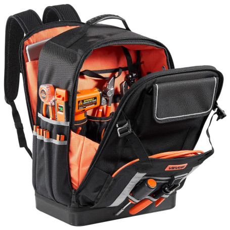Sac à Dos à Outils VEVOR avec 56 Poches et Compartiment pour Ordinateur Portable