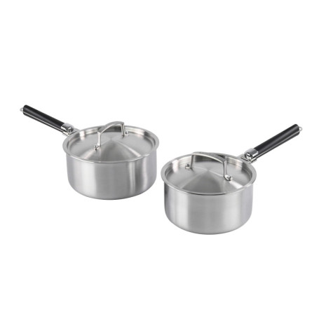 Coffret de 2 Casseroles Amovibles en Acier Inoxydable - 18/20 cm - KAMBERG
