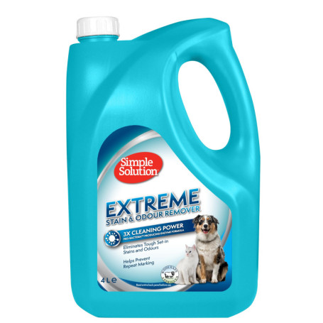 Simple Solution Détachant Extrême pour Taches et Odeurs d'Animaux - 4L