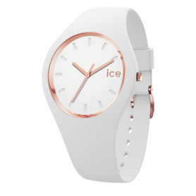 Montre Femme ICE-WATCH Ice Glam Blanc Rose-Gold en Silicone