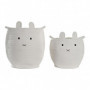 Lot de paniers DKD Home Decor Blanc Animal Coton Enfant (2 Pièces) (35 x 35 x 49 161,99 €
