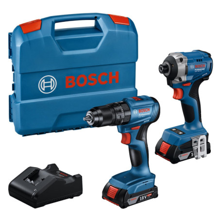 Bosch Professional Kit Outils 18V: Tournevis à percussion et perceuse-visseuse