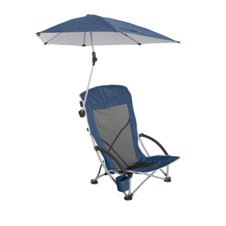 Chaise de Plage Sport-Brella avec Parasol Réglable et Porte-Gobelet
